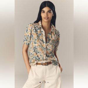 Pilcro The Aly Puff Sleeve Blouse - Size XXS - BNWT